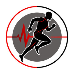 Athlete Running with Pain Points Art