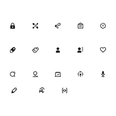 Minimal E-commerce Line Icon Set &ndash; 20 Editable Vector Icons