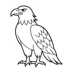 Obraz premium eagle silhouette vector logo illustration sticker