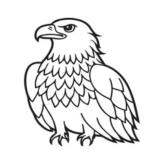 Obraz premium eagle silhouette vector logo illustration sticker