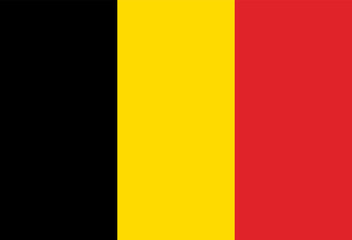 National flag of Belgium. Flat vector illustration.