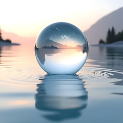 crystal ball on the water