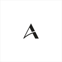 Logo Simple Initial Letter A Vector on White Background