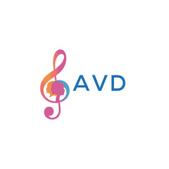 AVD letter logo. AVD Music Inspiring Young Minds Through Melody. The Sound of Growth AVD's Musical Journey.
