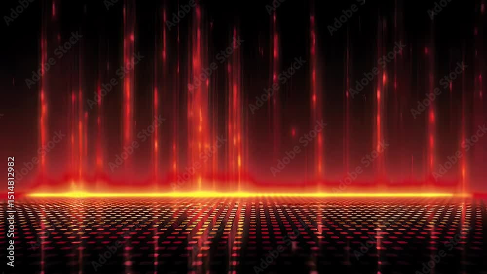 Wall mural abstract digital background featuring glowing lines and dots creating a vibrant atmosphere for visua