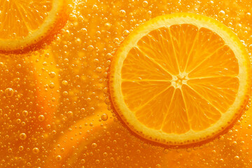 Close-Up of Fresh Orange with Water Droplets