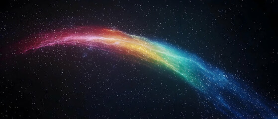 Fototapeta premium Colorful Rainbow Nebula In Dark Space
