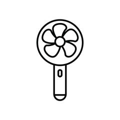 Obraz premium Electric hand fan portable symbol cartoon illustration vector