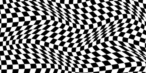 Obraz premium Pattern abstract wave checkerboard background