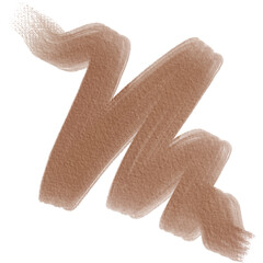 Beige brush stroke with transparent background in PNG format