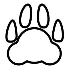 Rabbit paw icon print vector silhouette footprint © fauzin idea