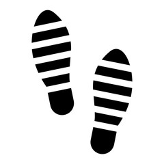 Shoes paw icon print vector silhouette footprint