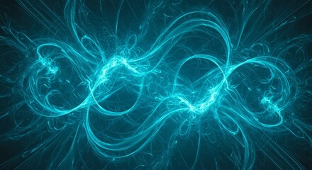 Turquoise Abstract Background with Bright Light Energy Motion Design