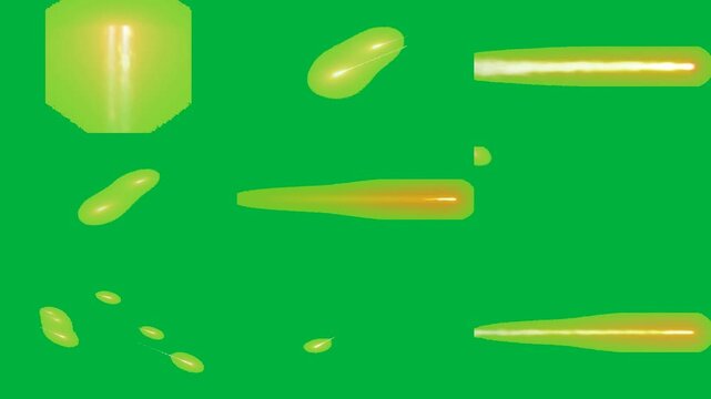 A green background with bunch of bullet shells  rockets in it background several different types movement observed setup                                                                               