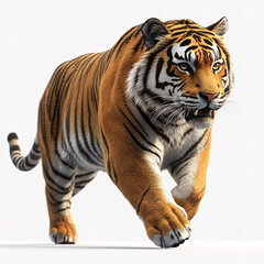 Obraz premium Majestic 3D Tiger Render – 16K Ultra-Realistic Animal Illustration