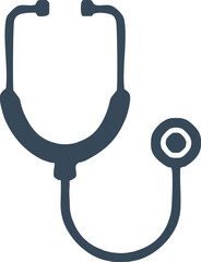 Vector Icon of Stethoscope Detail &ndash; Medical Tool Symbol for Healthcare and Diagnosis Concepts