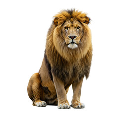 Fototapeta premium Majestic Male Lion: Powerful African Wildlife Photography