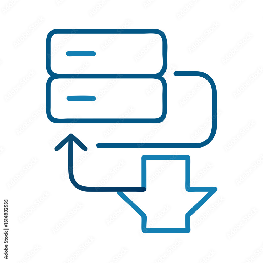 Poster data flow diagram representing server connection and processing