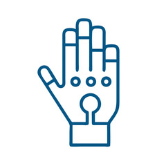 Fototapeta premium Cybernetic hand illustration with technological design elements 