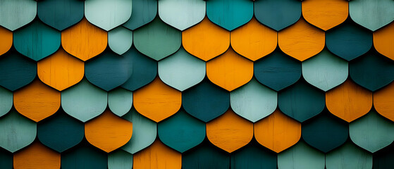 Colorful Hexagon Patterned Roof Tiles