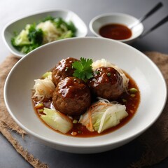 Tender pork meatballs nestled in delicate broth — a warming Huaiyang classic with homestyle appeal