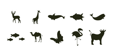Animal Silhouette Illustration Set