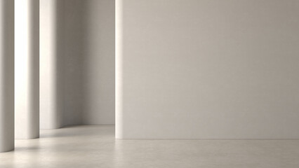 Modern style conceptual interior empty room 3d illustration