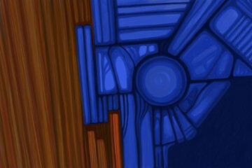 Abstract image for printing - digital painting. The picture is painted by hand on a tablet.