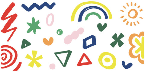 vector illustration of a set of numbers