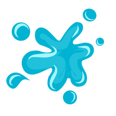 vector illustration of a blue splash