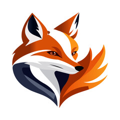 Obraz premium stylized Orange Fox Illustration