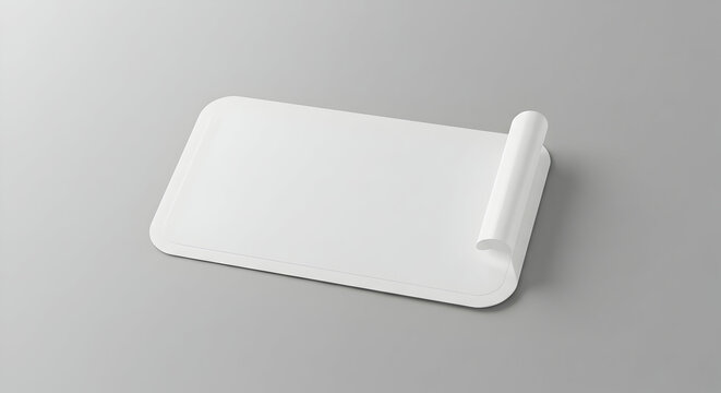 Blank white sticker mockup perfect for your brand design label product packaging advertising template presentation