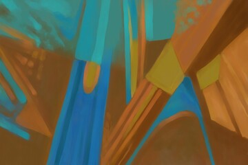 Abstract image for printing - digital painting. The picture is painted by hand on a tablet.