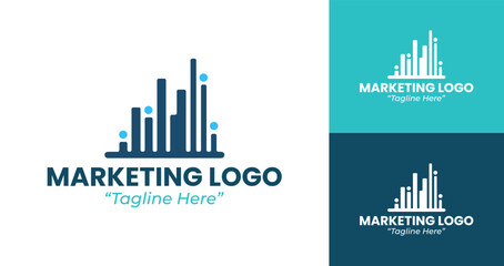 Modern Marketing Logos for Business Growth and Data Analytics Branding
