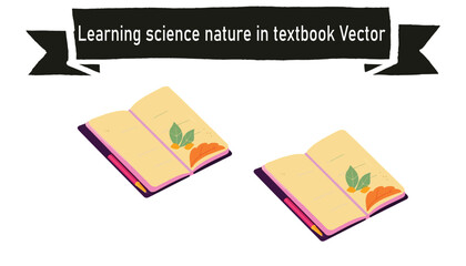 Learning science nature in textbook vector 