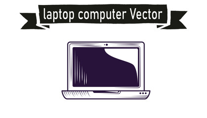 Laptop computer vector