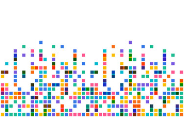 Colorful square pixel modern background