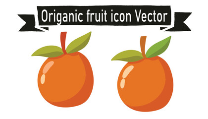 Origanic fruit icon vector 