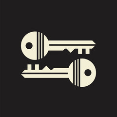 Two keys are displayed in a stacked arrangement against a dark background.