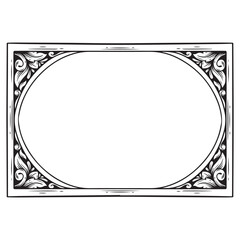 Illustration of floral frame with space for your text on a white background