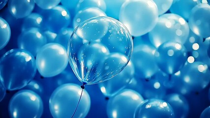 Festive Blue Balloons Background for Celebrations and Special Occasions Design concept