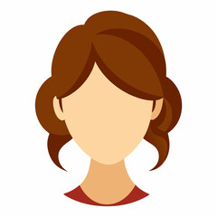vector illustration of a girl hair style