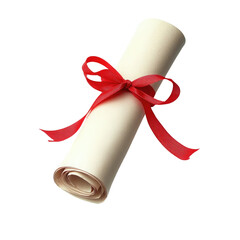 Gift Certificate Rolled isolated on a transparent background