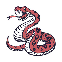 Obraz premium Cartoon Copperhead Drawing , Black Mamba .