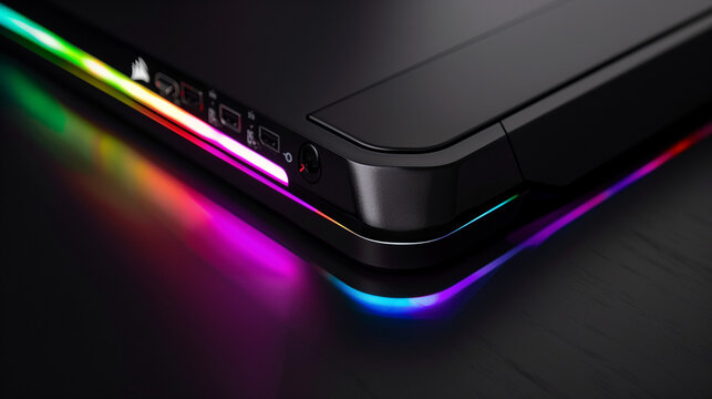 Sleek Custom Gaming PC Close-Up Showcasing Vibrant RGB Lighting Illuminating High-Performance Internal Components Including GPU, Cooler, and Motherboard in Modern Build