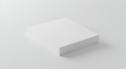 Blank white square sticky notes stack mockup for branding design presentation clean minimalist office supplies stationery product advertising template