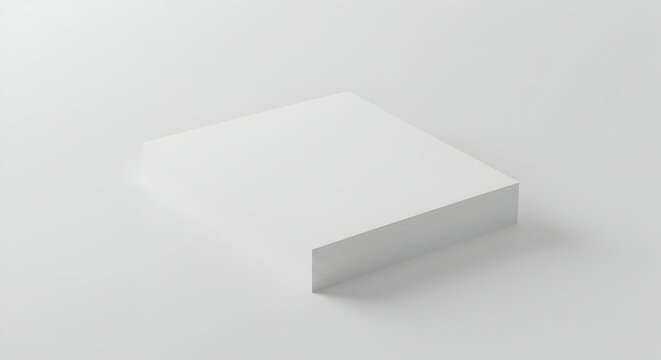Blank white square sticky notes stack mockup for branding design presentation clean minimalist office supplies stationery product advertising template