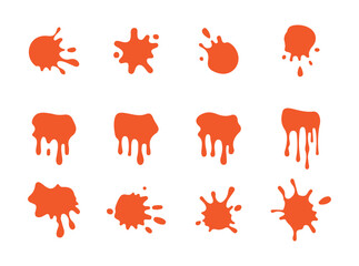 Color splash silhouette vector. Water splash icon. Liquid droplet, splash, raindrop design element. Vector illustration eps 10