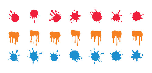 Color splash silhouette vector. Water splash icon. Liquid droplet, splash, raindrop design element. Vector illustration eps 10