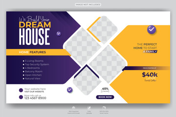 Dream House Real Estate Promotion Web banner Design Template